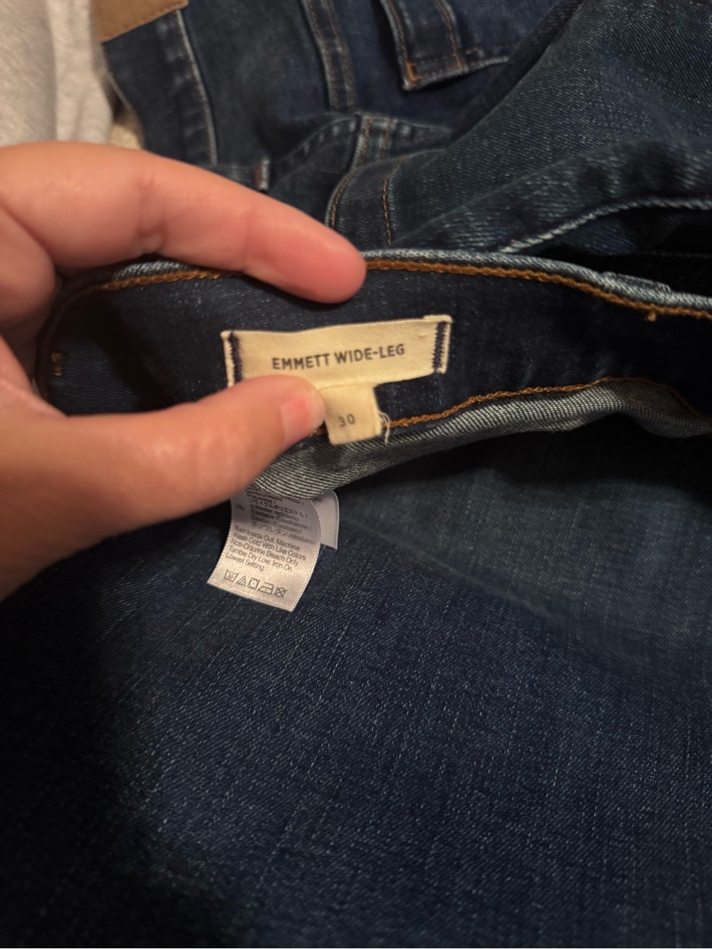 Madewell Women’s Wide-Leg Dark Indigo Jeans - Picture 6 of 7